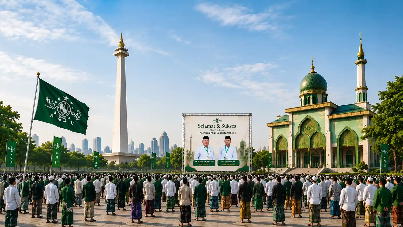 Kebersamaan pengurus dan warga PCNU Pengurus Cabang Kabupaten Dompu